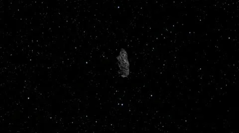 Asteroid 1b3d slow Rotate Flyby blur 1920x1080 Stock Footage 10135842