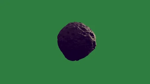 An asteroid on a and black rock flying through 動画素材 337028948
