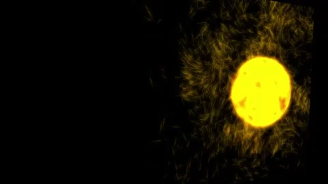 An asteroid and many small boulders race inexorably Video stock 335294093