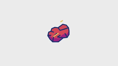 Asteroid Animated Icon Stock Footage 320226435