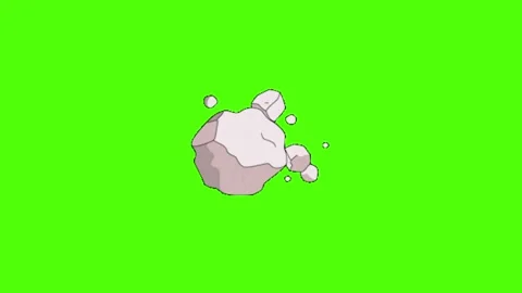 Asteroid animation on green screen Vídeo Stock 335427220