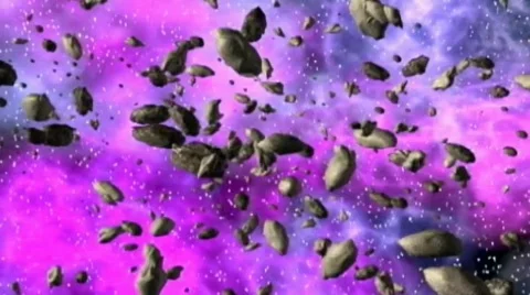 Asteroid belt Stock Footage 671587
