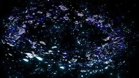 Asteroid belt Stock Footage 235560773