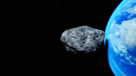 Asteroid collides with the earth. Armageddon. Apocalypse concept. Realistic 4k 스톡 동영상 201577796