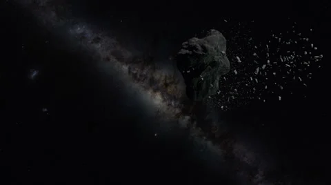 Asteroid Collision Stock Footage 35762842