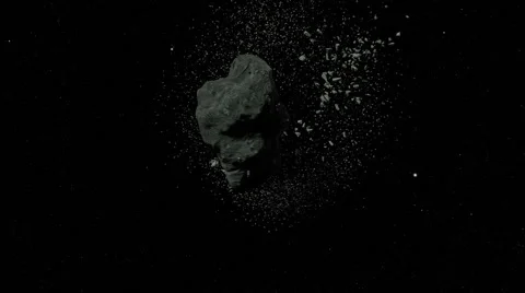 Asteroid Collision Stock Footage 43502871