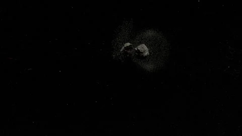 Asteroid Collision Stock Footage 136993084