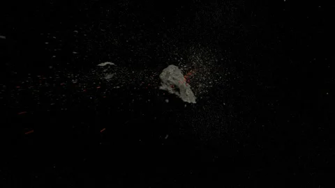 Asteroid Collision Stock Footage 137003170