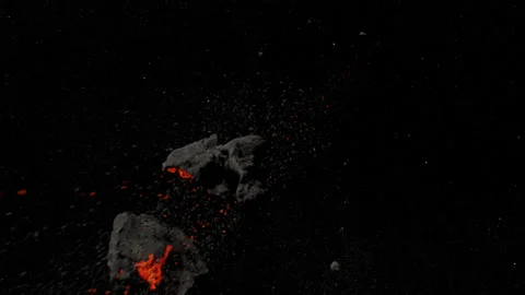 Asteroid Collision Stock Footage 137212626