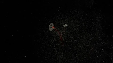 Asteroid Collision Rear Stock Footage 137012654