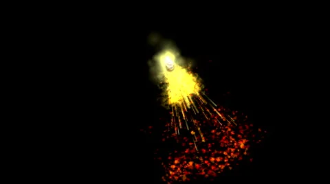 Asteroid , comet  explosion in the space Stock Footage 42825980