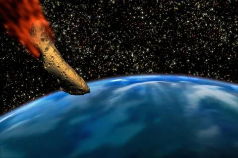 Asteroid crash Stock Illustration