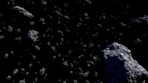 Asteroid In Drack Space Stock Illustration