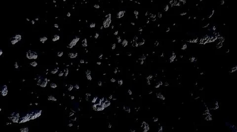 Asteroid In Drack Space Stock Illustration