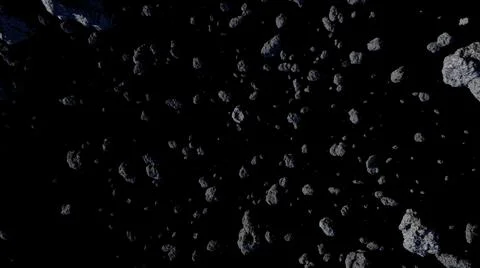 Asteroid In Drack Space Stock Illustration