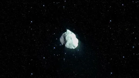 Asteroid explosion in the space Stock Footage 34457692