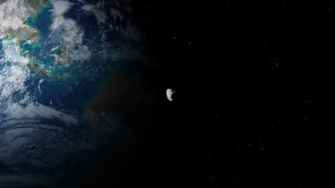 The asteroid falls to Earth. Stock Footage 286118385