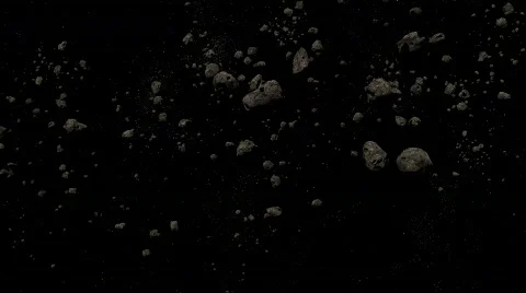 Asteroid field Stock Footage 413103