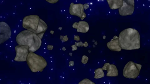 Asteroid field Stock Footage 36769634