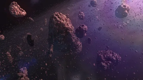 Asteroid Field Stock Footage 126322115