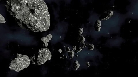 Asteroid Field Loop Stock Footage