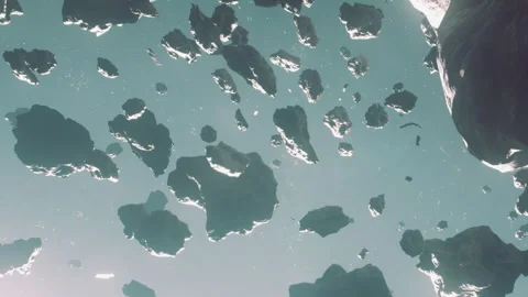 Asteroid field in outer space with various rocky formations floating Stock Footage 345063678