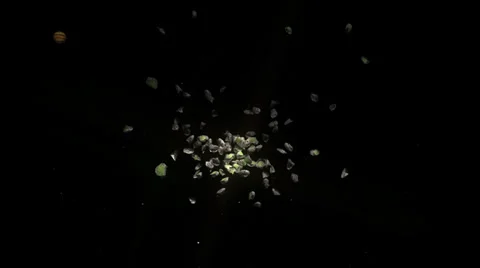 Asteroid Field in Space:  Looping Stock Footage 32749809