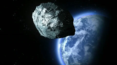 Asteroid flies to the Earth Stock Footage 11897801