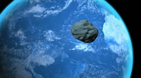 Asteroid flies past Earth Stock Footage 45603307