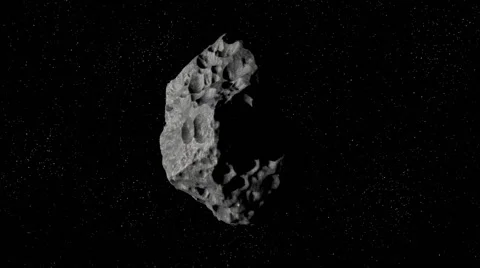 Asteroid flies in space Stock Footage 68212253