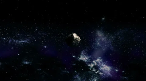 Asteroid flies toward Earth Video stock 24723541