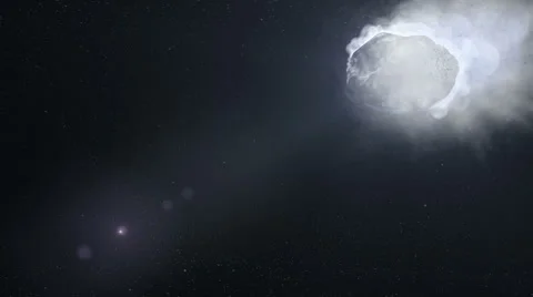 Asteroid Fly Past Stock Footage 65198028