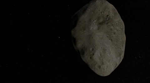 Asteroid Flyby with starfield background Stock Footage 43967748