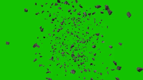 Asteroid Fractures moving in Space Stock Footage 33935307