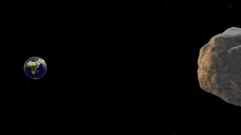 Asteroid heading towards Earth Stock Footage 43103410