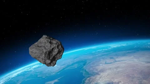 Asteroid hitting the Earth. Stock Footage 255288546