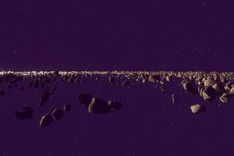 Asteroid horizon Stock Illustration