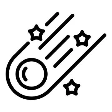 Asteroid icon outline vector. Space alien Stock Illustration