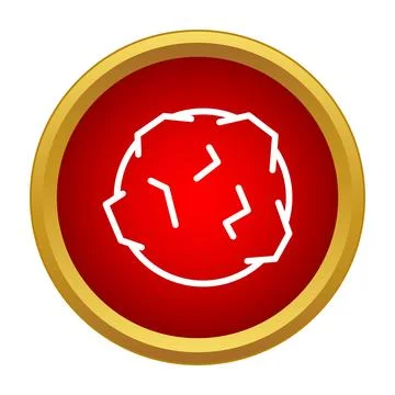 Asteroid icon representing space object or meteorite Stock Illustration