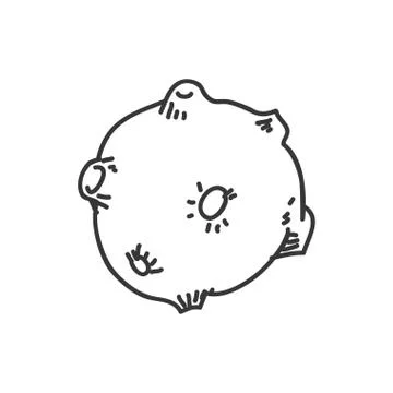 Asteroid icon. Sketch and science design. Vector graphic Illustrazione stock