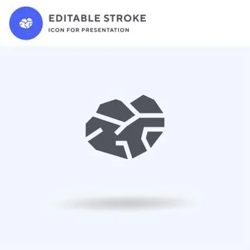 Asteroid icon vector, filled flat sign, solid pictogram isolated on white, logo Stock Illustration
