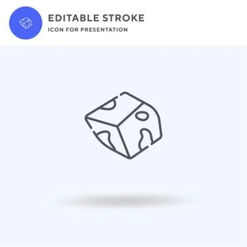 Asteroid icon vector, filled flat sign, solid pictogram isolated on white, logo Stock Illustration