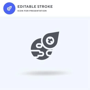 Asteroid icon vector, filled flat sign, solid pictogram isolated on white, logo Stock Illustration