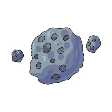 Asteroid illustration Stock Illustration