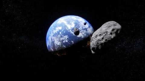 Asteroid Impact: Earth from Space. Stock Footage 130792524