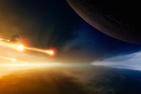 Asteroid impact Фото