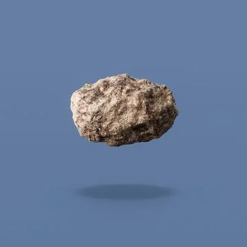 Asteroid Isolated on Blue Background Stock Illustration