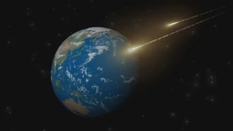 The Asteroid that Killed the Dinosours Stock Footage 182001489