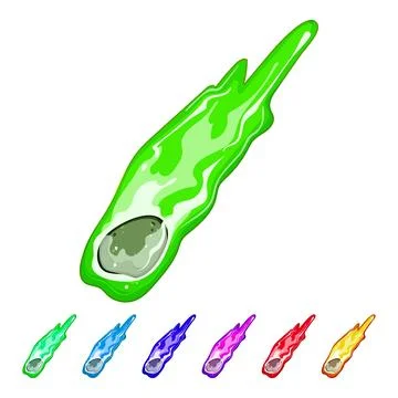 Asteroid meteor cartoon vector graphic Stock Illustration