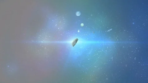 Asteroid meteorite space galaxy Stock Footage 89990406